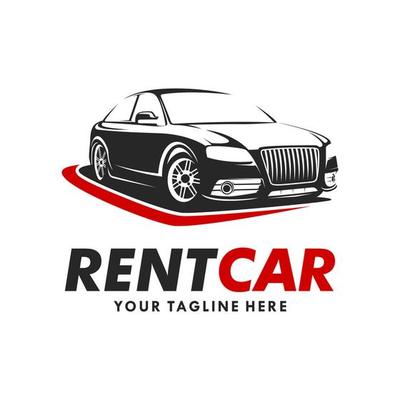 rental car logo template design vector